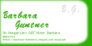 barbara guntner business card